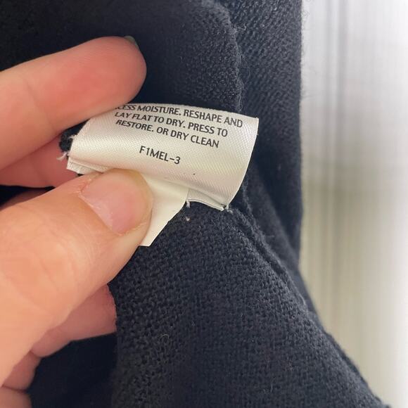 Eileen Fisher Black Cardigan Sweater womens size small lightweight open front - Picture 4 of 5